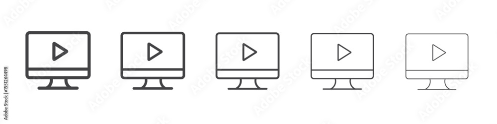 Video screen icon outline ilustration vector symbol Video screen icon outline ilustration vector symbol
