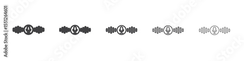 Voice recognition icon outline ilustration vector symbol