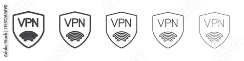 VPN icon outline ilustration vector symbol