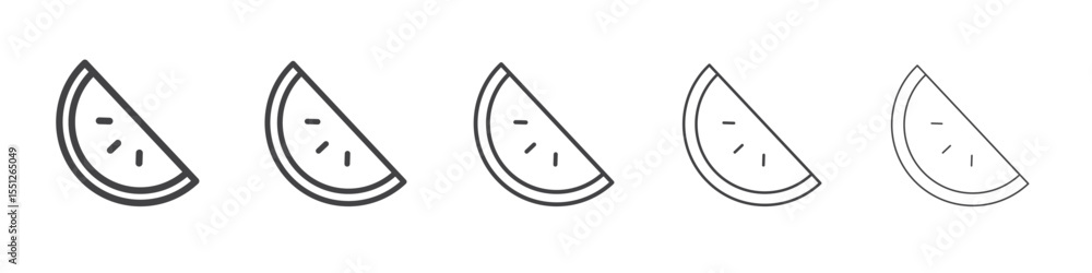 Watermelon icon outline ilustration vector symbol Watermelon icon outline ilustration vector symbol