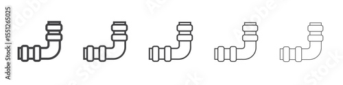 Water pipes icon outline ilustration vector symbol