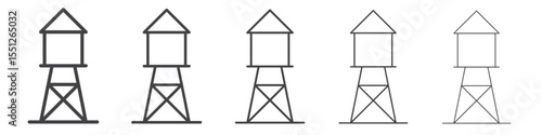 Water tank icon outline ilustration vector symbol