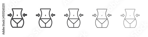 Weight loss icon outline ilustration vector symbol