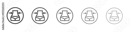 Weight loss icon outline ilustration vector symbol