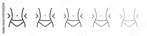 Weight loss icon outline ilustration vector symbol