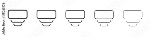 Widget icon outline ilustration vector symbol