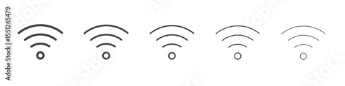 Wifi icon outline ilustration vector symbol