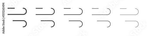 Wind icon outline ilustration vector symbol