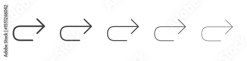 Wrap forward icon outline ilustration vector symbol