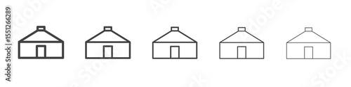 Yurt Icon outline ilustration vector symbol