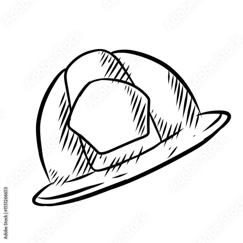 firefighter hat vector illustration image