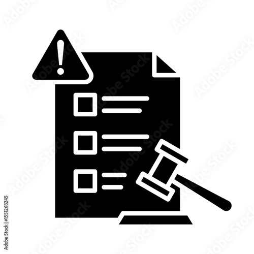 Regulation icon set. Rules and law icons. Probate symbol. Vector Illustration	