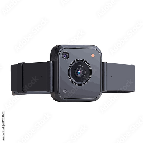 Explore the future of wearable tech compact action camera for adventure and daily life recording device on transparent background