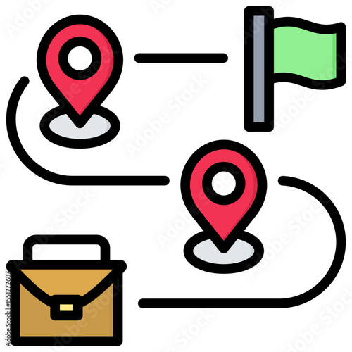 Business Roadmap Icon