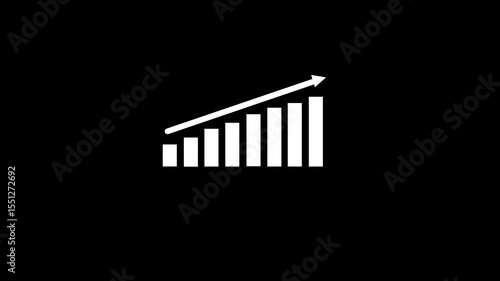 Digital financial business chart Bord