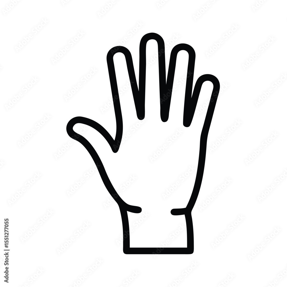 Hand outline vector illustration graphic design for medical healthcare or anatomy learning content and art Hand outline vector illustration graphic design for medical healthcare or anatomy learning content and art