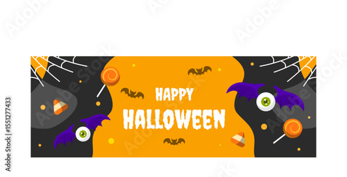 Happy Halloween Banner Spooky Treats and Festive Designs