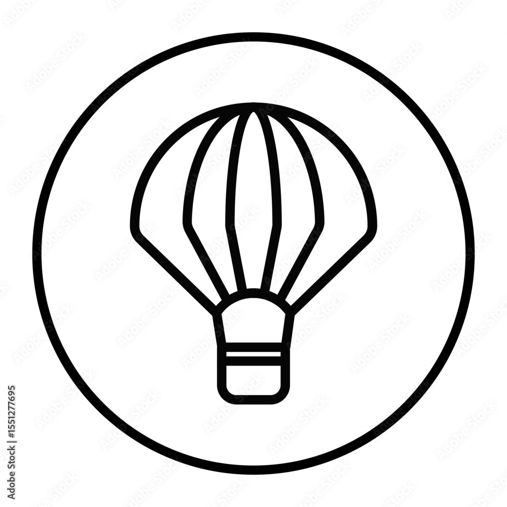 Fototapeta premium Air Balloon Vector Icons