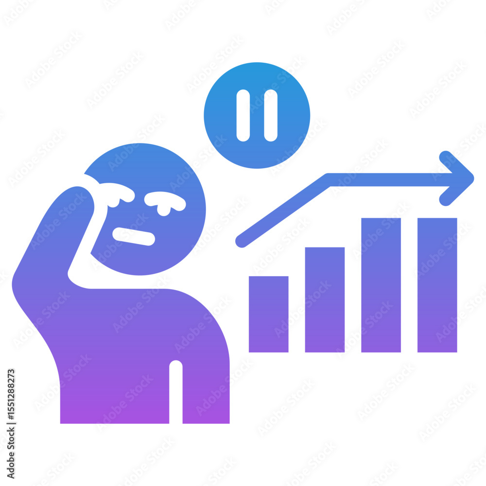 Obraz premium Career Stagnation Icon