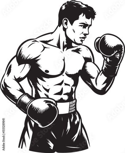 Boxer Throwing a Punch Silhouette

Champion in the Ring Vector Design

Boxer in Fighting Stance Silhouette

Boxing Match Action Silhouette Scene

Gloved Fighter Training Vector Art