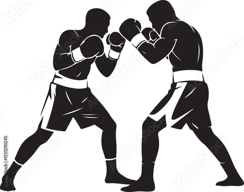 Boxer Throwing a Punch Silhouette

Champion in the Ring Vector Design

Boxer in Fighting Stance Silhouette

Boxing Match Action Silhouette Scene

Gloved Fighter Training Vector Art
