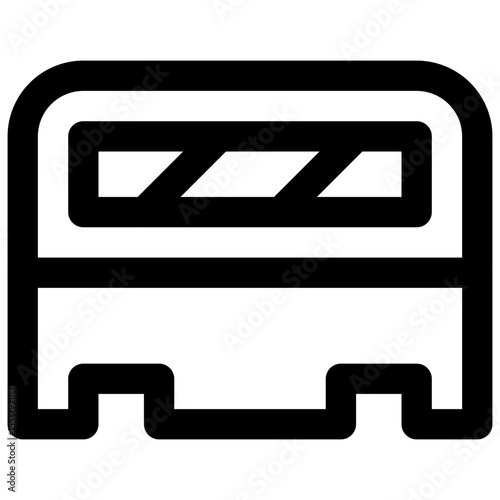 Barrier. Editable stroke vector icon.