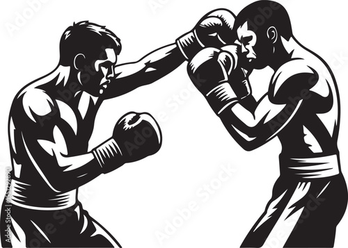 Boxer Throwing a Punch Silhouette

Champion in the Ring Vector Design

Boxer in Fighting Stance Silhouette

Boxing Match Action Silhouette Scene

Gloved Fighter Training Vector Art
