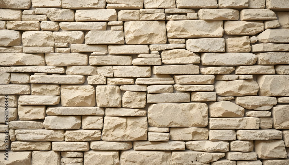 Obraz premium Natural Beige Stone Wall Background for Rustic and Elegant Designs