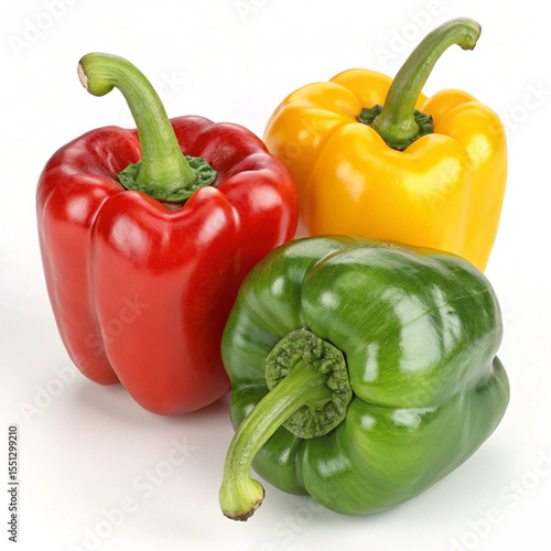 3d sweet bell peppers isolate