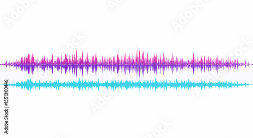 Visualizing audio waves with vibrant colors, illustrating sound dynamics and frequencies.