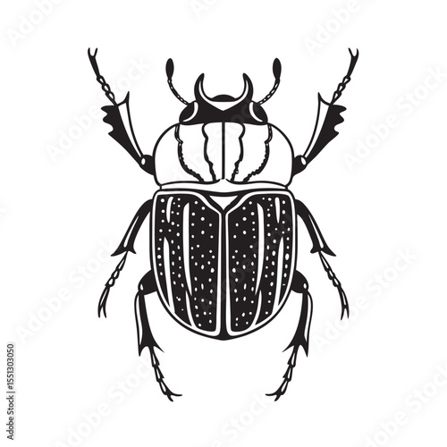 line art of armoured insect