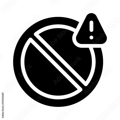 restricted access glyph icon