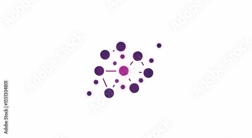 Abstract design of a central node connecting to multiple points, symbolizing interconnectedness and network.