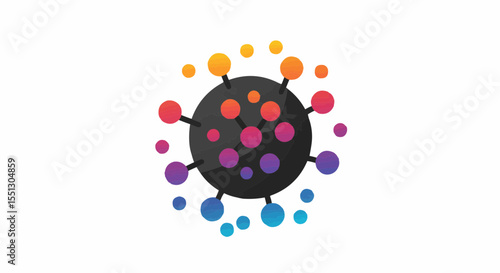 A vibrant illustration of a microorganism.