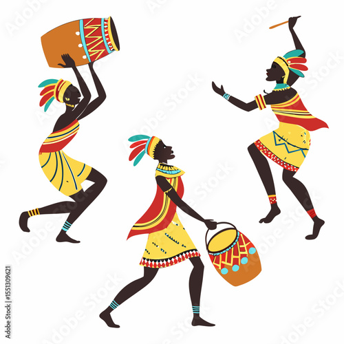 Cultural celebration embodied in african rhythmic art: dance, music and heritage