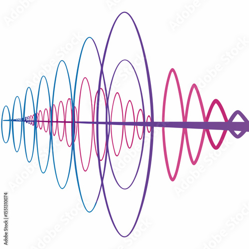 Abstract concentric oscillation showcasing progressive amplitude modulation effect