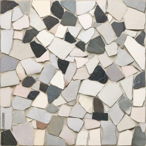 Irregular Stone Mosaic Tile Pattern