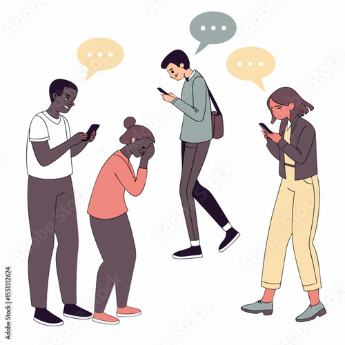 Social media interactions and digital distraction