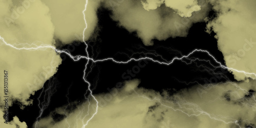 Beautiful black sky with clouds background. gray clouds in a black sky. Bright beautiful black sky with yellow clouds. Great for design and texture background. Beautiful grungy paper textured pattern.