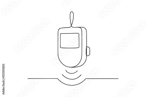 Motion Sensor continuous one line drawing minimalism design