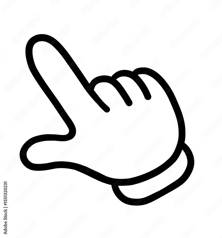 Fototapeta premium 指さし アイコン 記号 サイン タッチ ワンポイント 