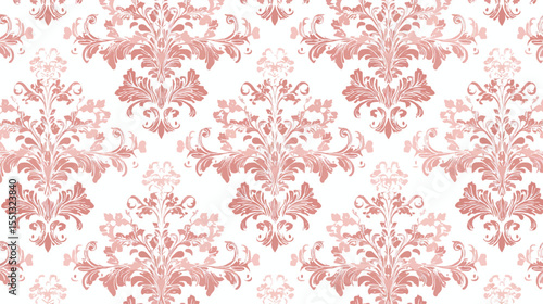 Seamless vintage floral damask pattern for wallpaper or fabric design