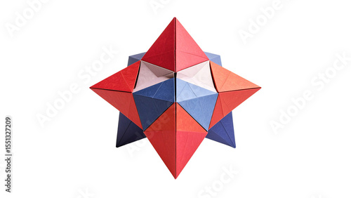 Free Download Colorful geometric origami paper designs with star and diamond shapes - GFXLoad