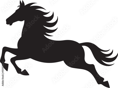 Black horse vector illustration, horse, animal, vector, stallion, illustration, silhouette, pony, wild, running, mustang, black, cartoon, farm, mane, mammal, equestrian, mare, equine, tail, gallop, ar