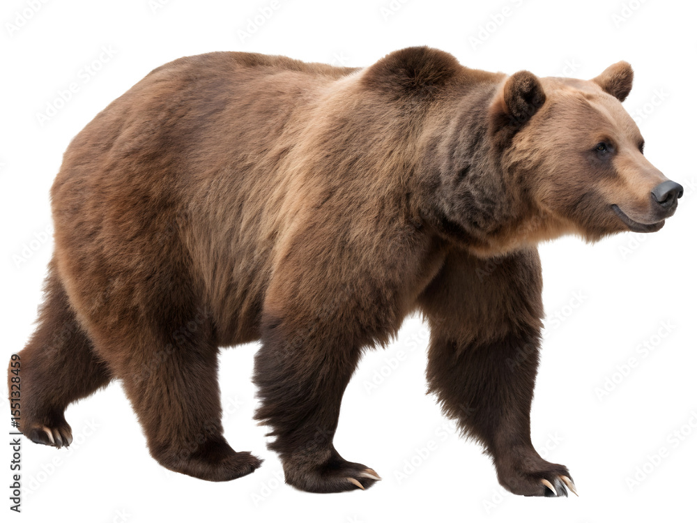 Fototapeta premium brown bear isolated on white