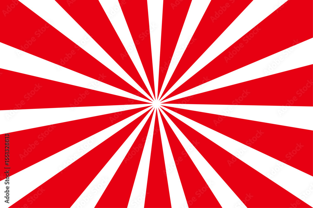 Fototapeta premium Radial Line Background Red and White