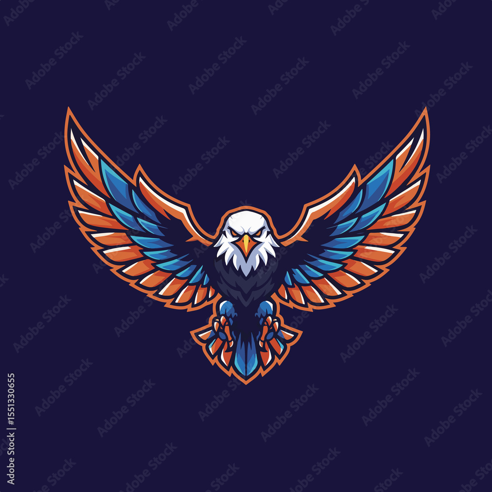 Obraz premium Majestic Raptor Talon Apex Predator Soaring Fierce Bird of Prey in Flight