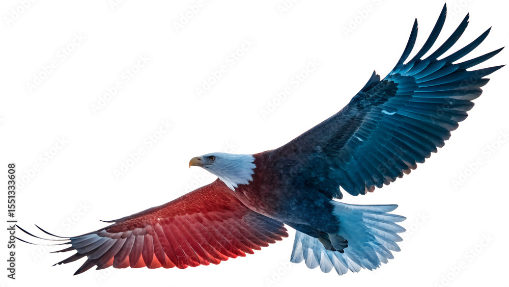 Obraz premium silhouette of an eagle with its wings spread wide