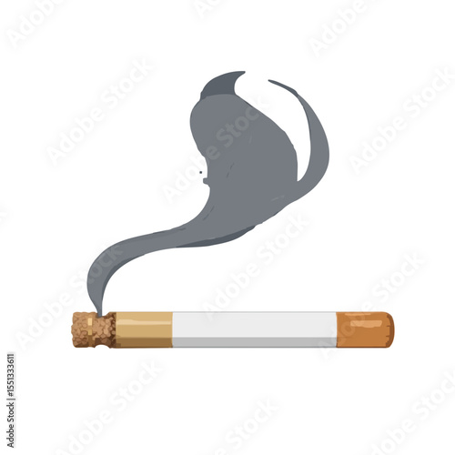 smoking cigarette with smoke
