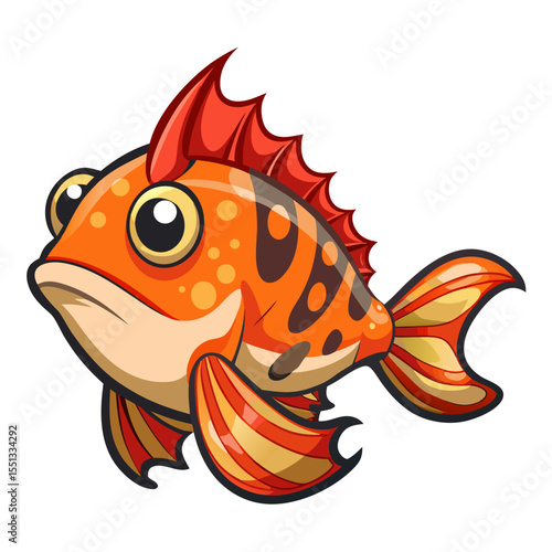 Simple Frogfish Vector Design on a White Background